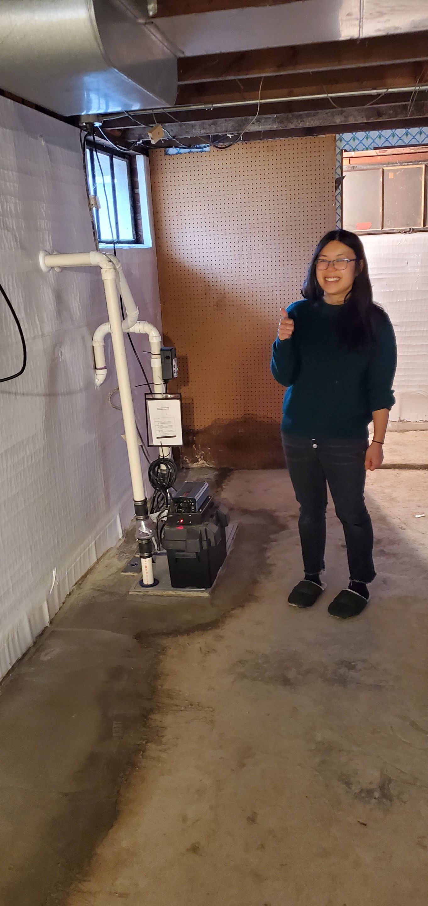 Interior Basement Waterproofing System using GrateDrain Waterproofing System by Toledo Basement Repair 