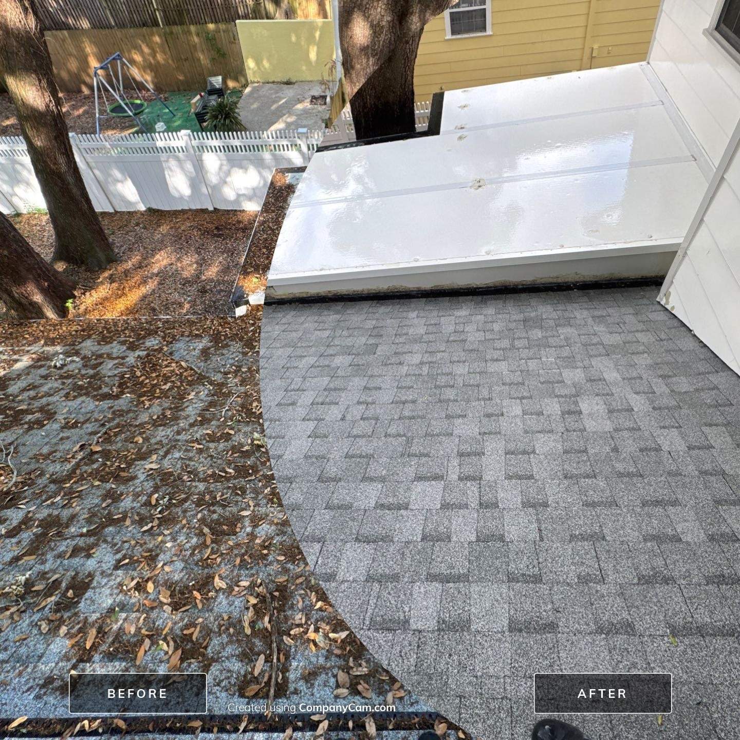 Shingle Roof Debris Removal and Cleaning by Mallard Systems
