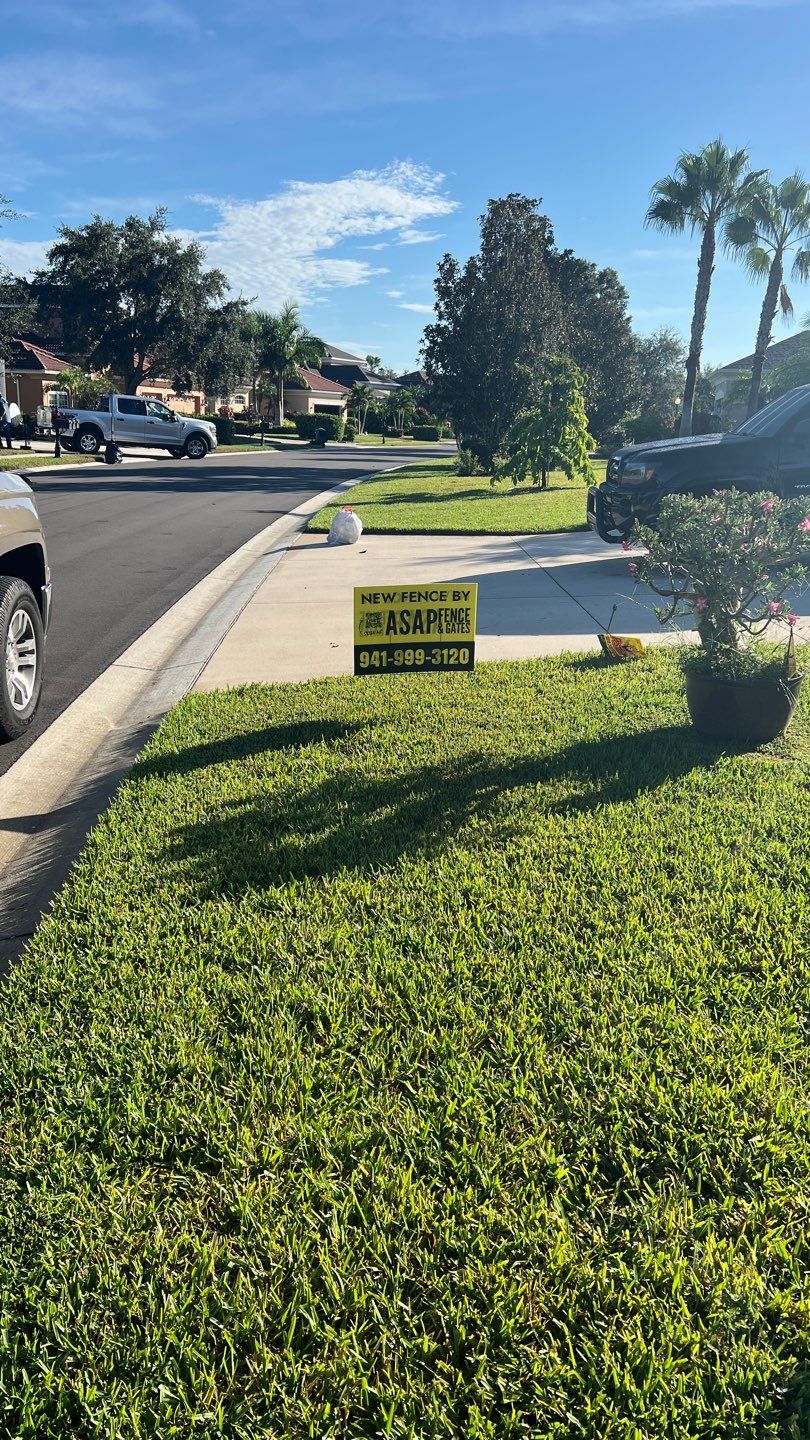 Black Aluminum Fence Installation in Bradenton, FL by Asap fence and gates, LLC