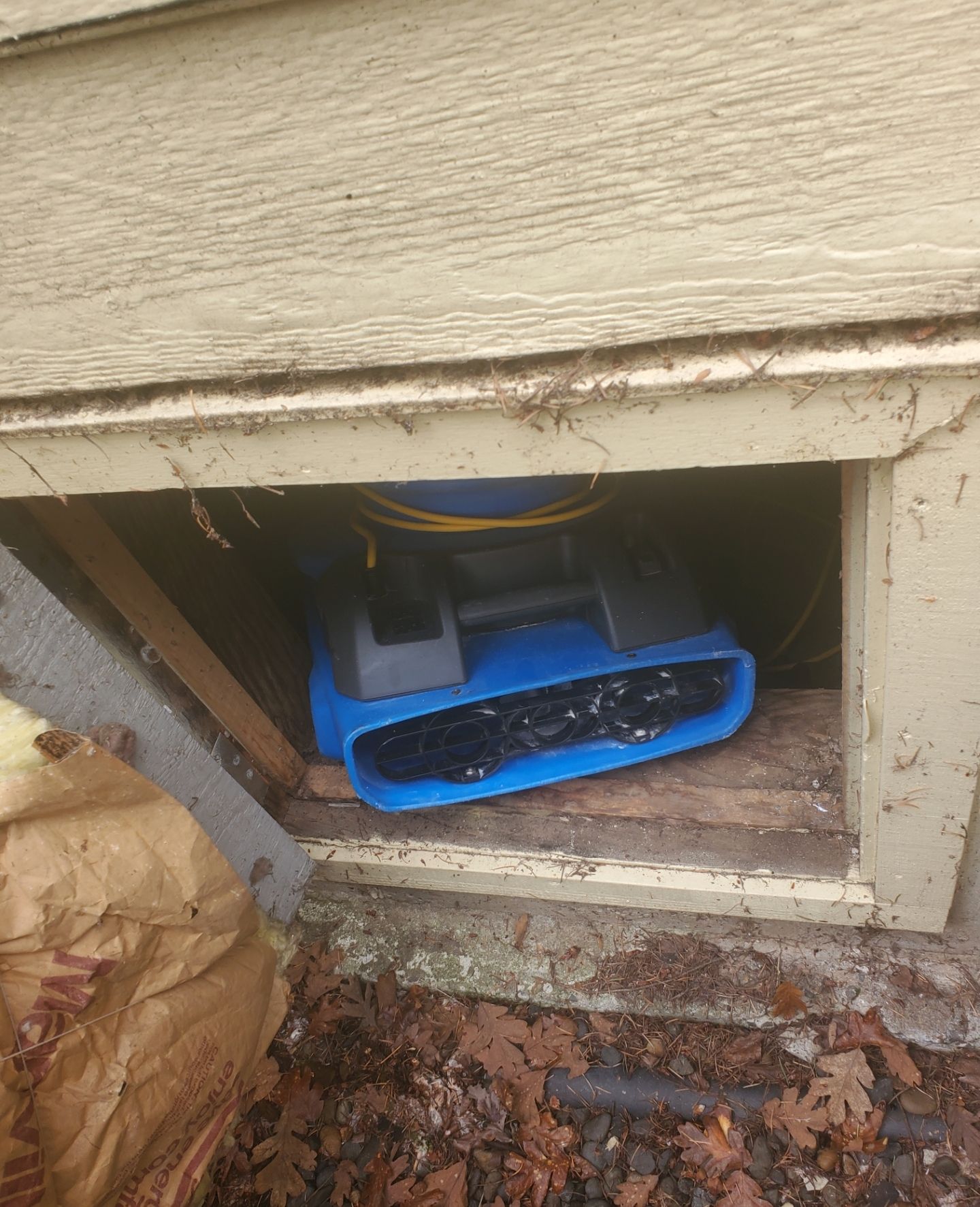 Water Damage using Air Movers by Construction Now LLC