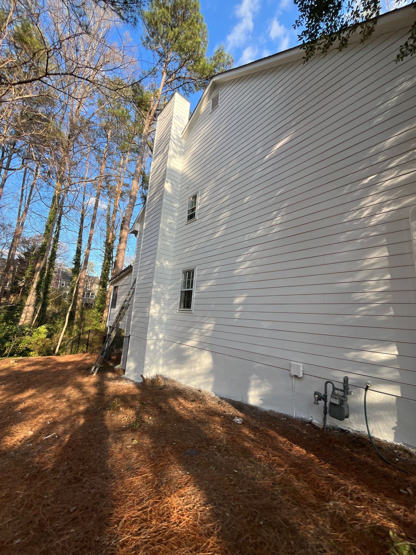 Marietta James Hardie Siding Installation, Rotted Wood Replacement, Exterior Painting, and Deck Stain using Sherwin Williams SuperDeck SOLID Stain by Nelson Exteriors