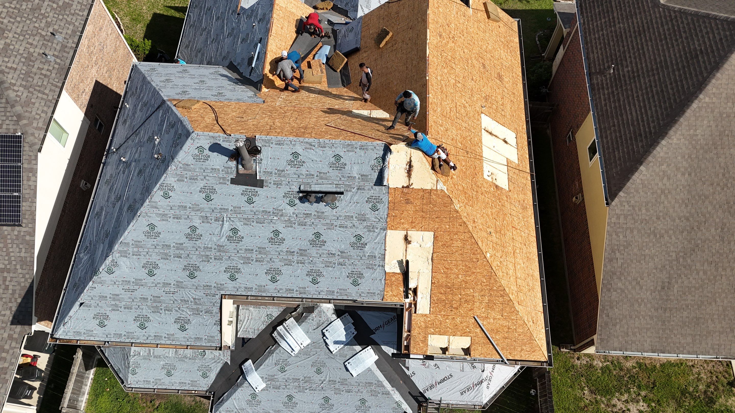 Residential Roofing Installation using IKO Dynasty by Core Four Roofing