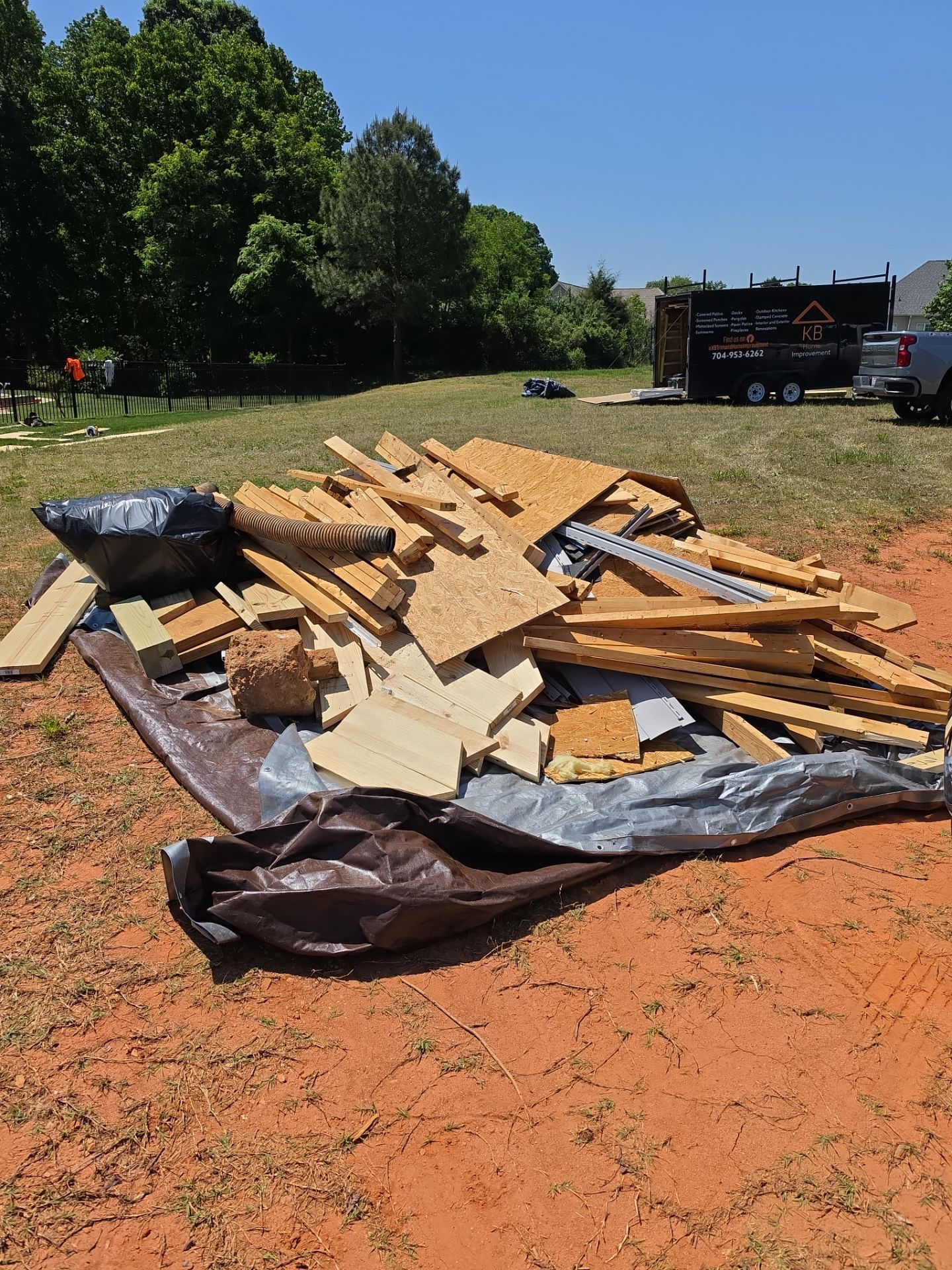Job site clean up in Rock Hill by Badger Hauling