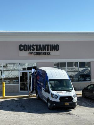 Constantino for Congress Dimensional Sign Installation in Glens Falls
