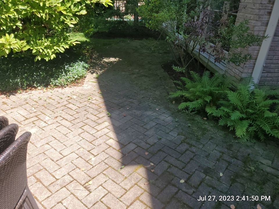 Brick paver clean, sand and seal.  using Polysweep polymeric sand by Northern Power Washing LLC.