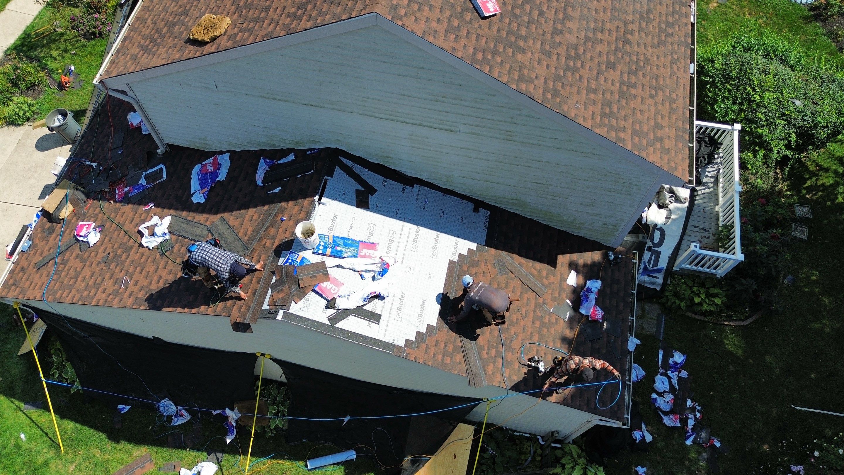 Residential Roofing Installation using Timberline HDZ Shingles - Hickory by RoofX 