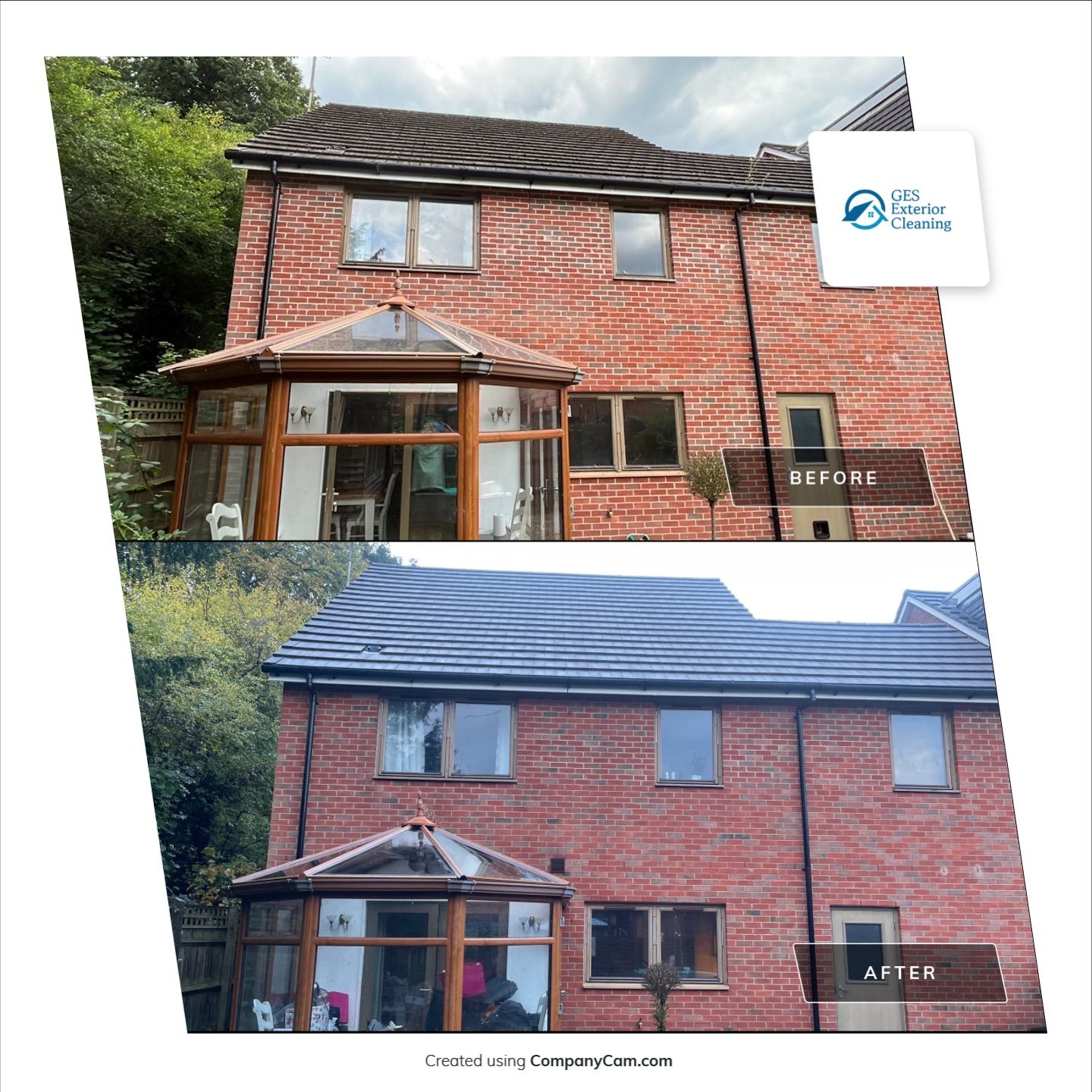 Roof Clean and Biocide Treatment using Honda 15lpm Low Pressure Washing Machine by Ges Exterior Cleaning ltd