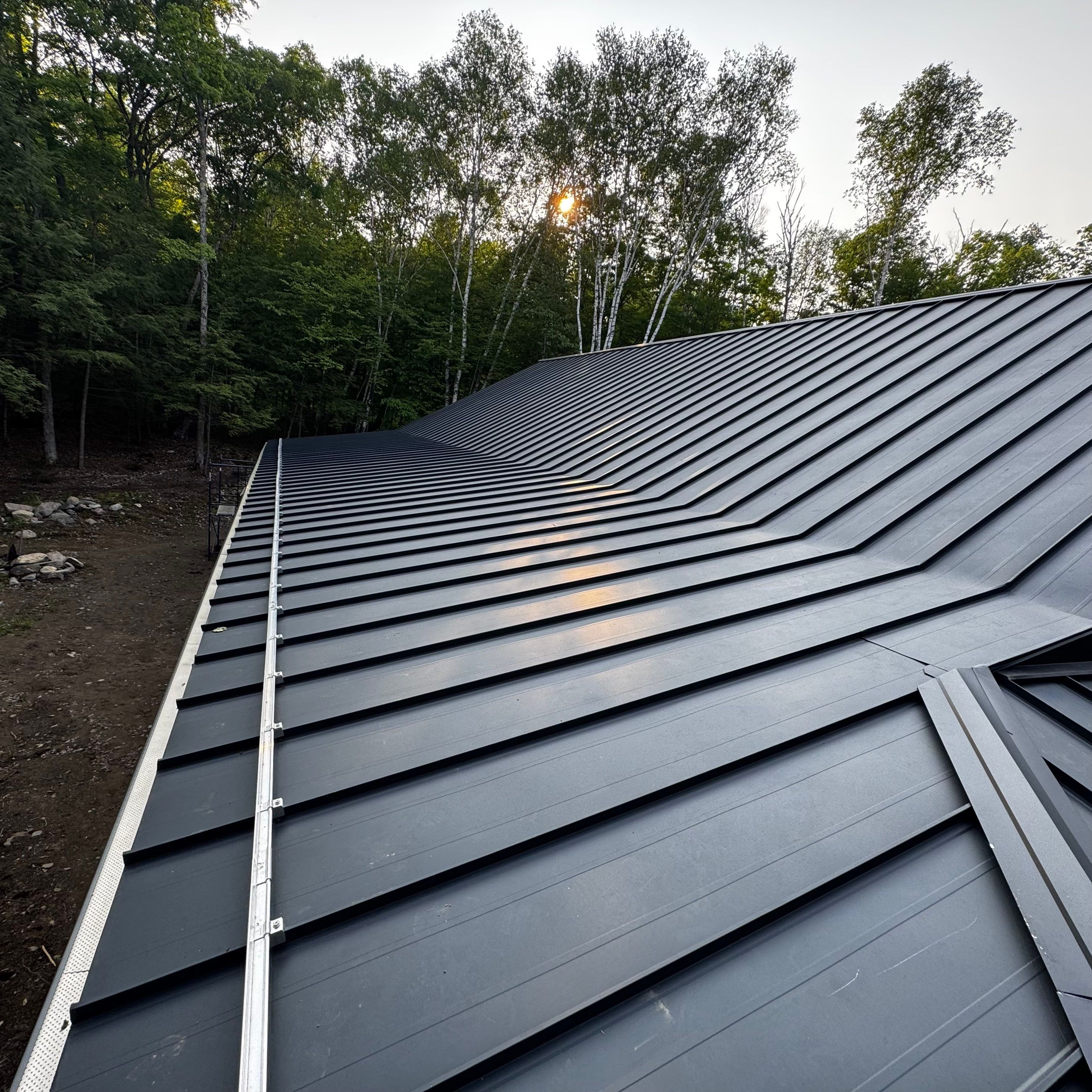 New Home Construction using 16" Standing Seam Panels by Jay Carter Roofing & Sheet Metal