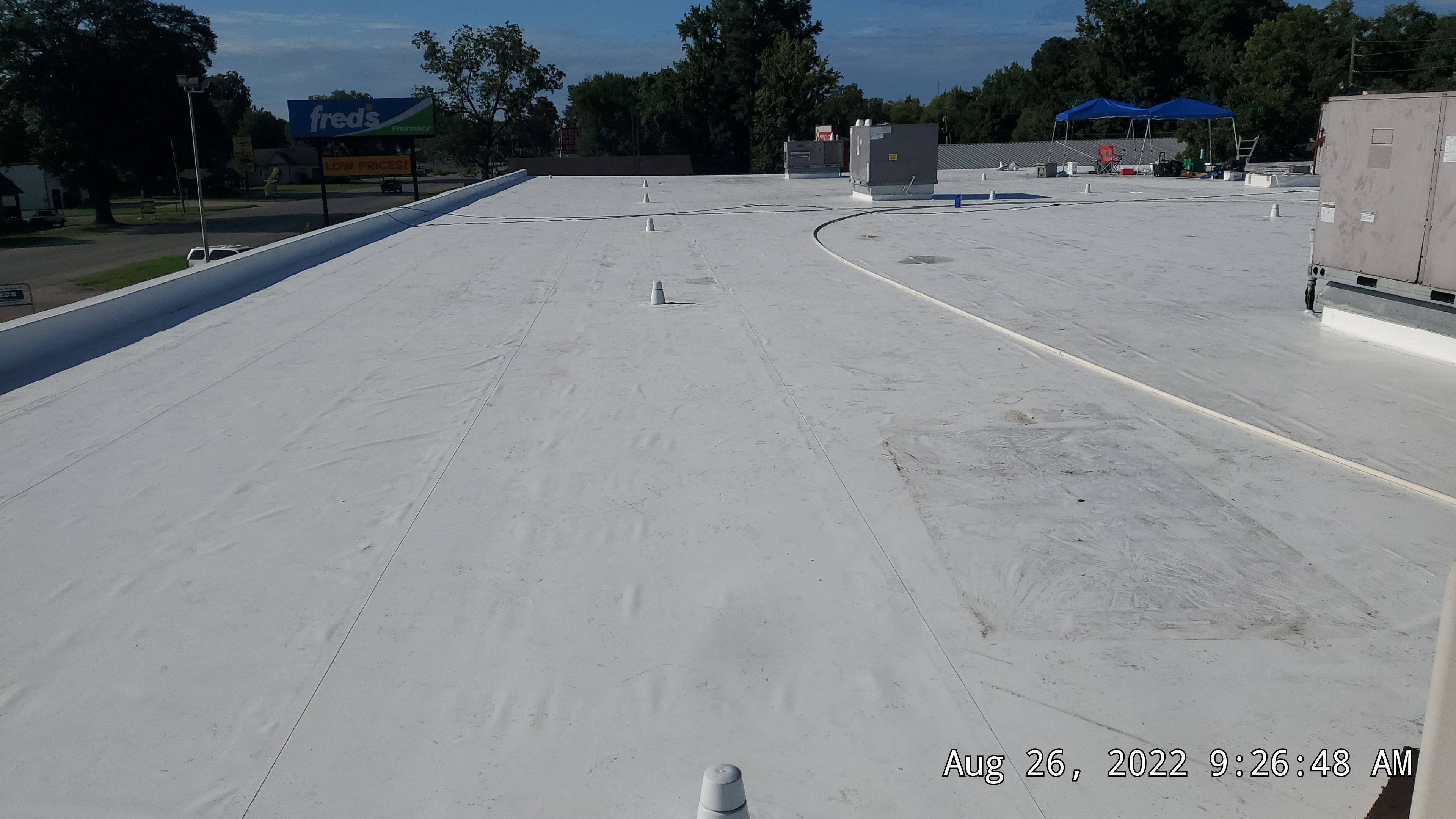 Commercial Roofing Installation using 50 mil PVC by Hostetler Roofing