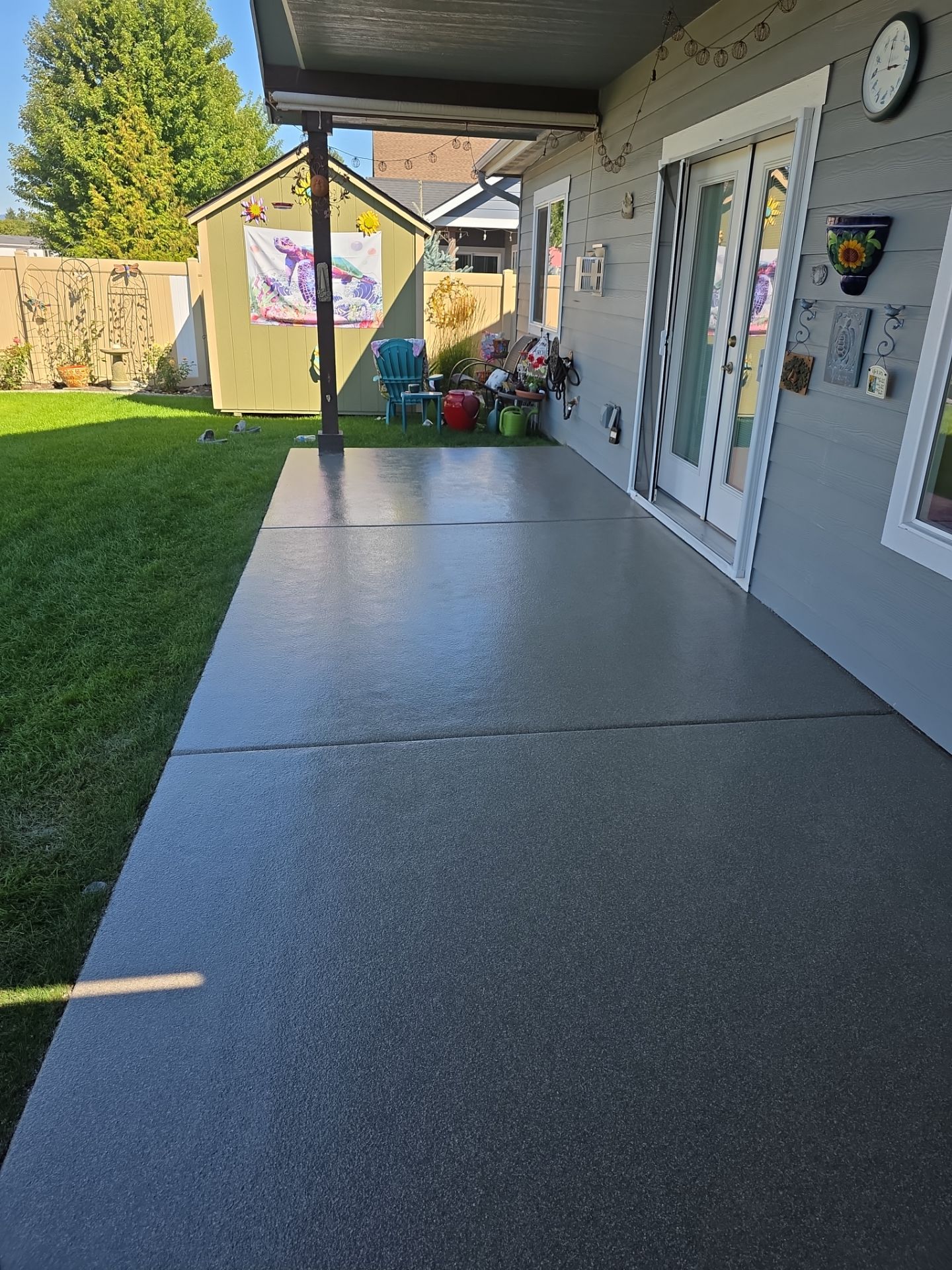Patio Transformation using Trail Mix 1/8" Chip by Croc Coatings, LLC