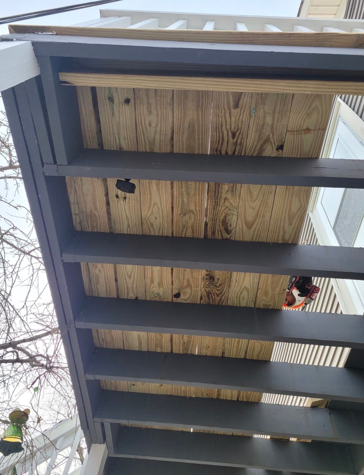 Deck Installation using Pressure treated railing by A Plus Exterior