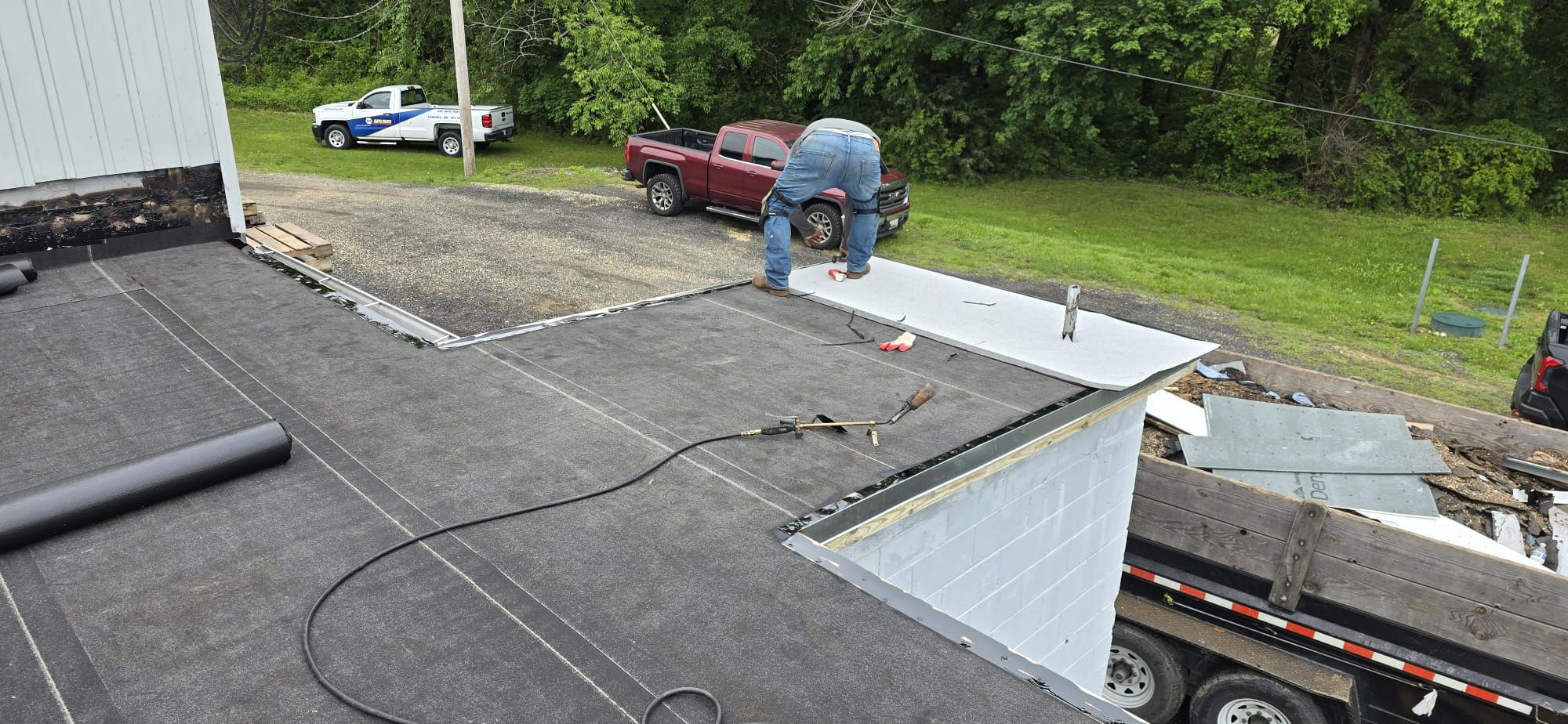 Roof Installation using Silicone APP Elevate Coating by ExteriorPros