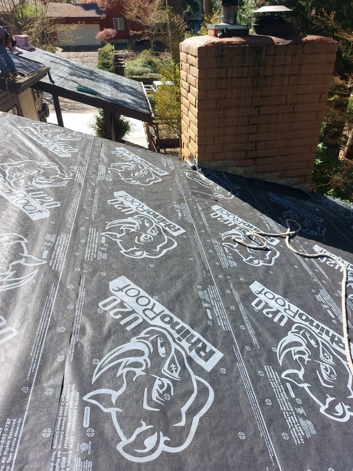 Residential Roofing Installation using Owens Corning Duration Designer Shingles in 'Bourbon'  by BEST Roofing & Waterproofing