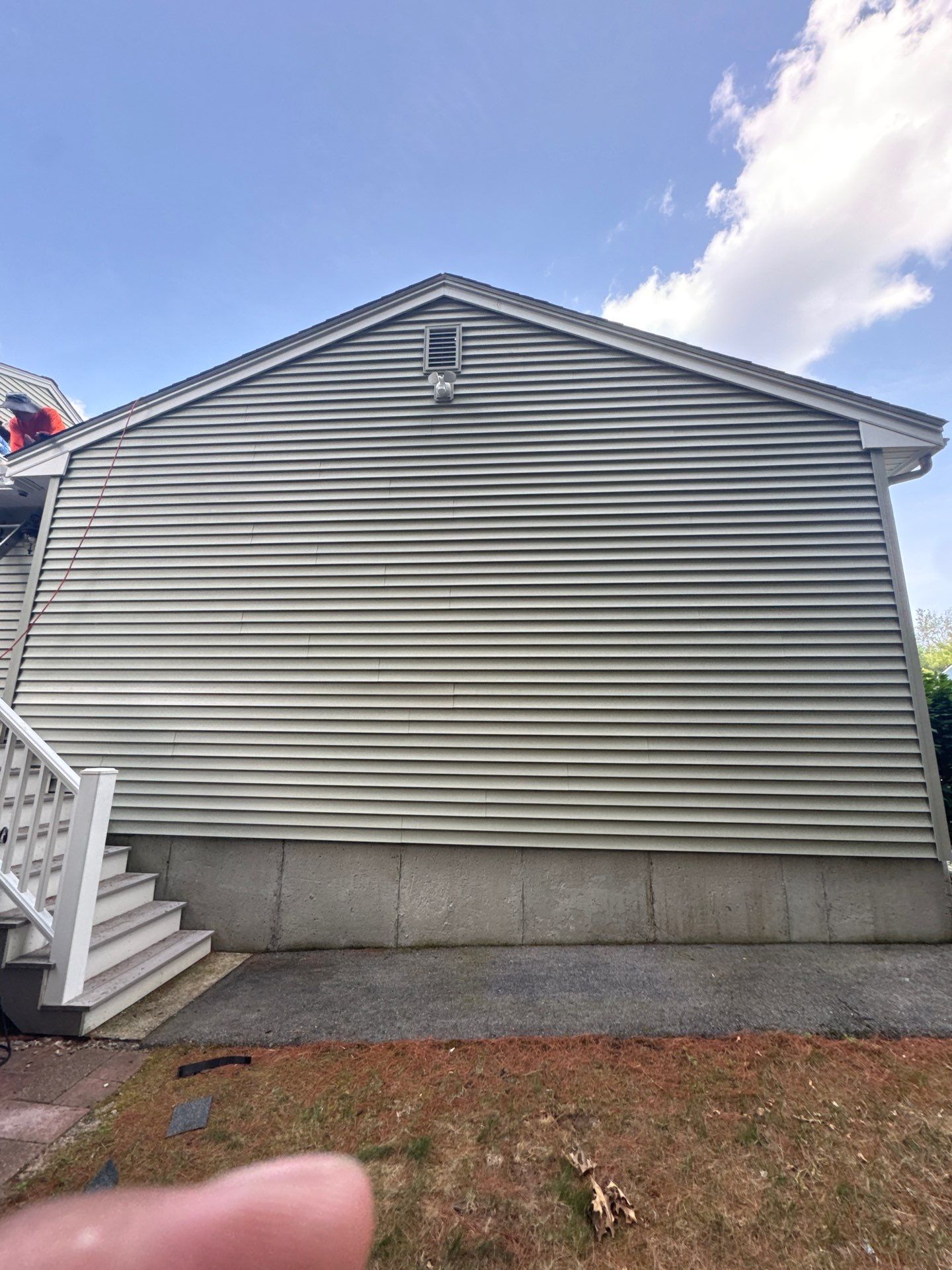 Complete Roof Replacement with Chimney Flashing, Gutter Guard System, and Vinyl Siding Repairs by Mighty Dog Roofing of Greater Middlesex County