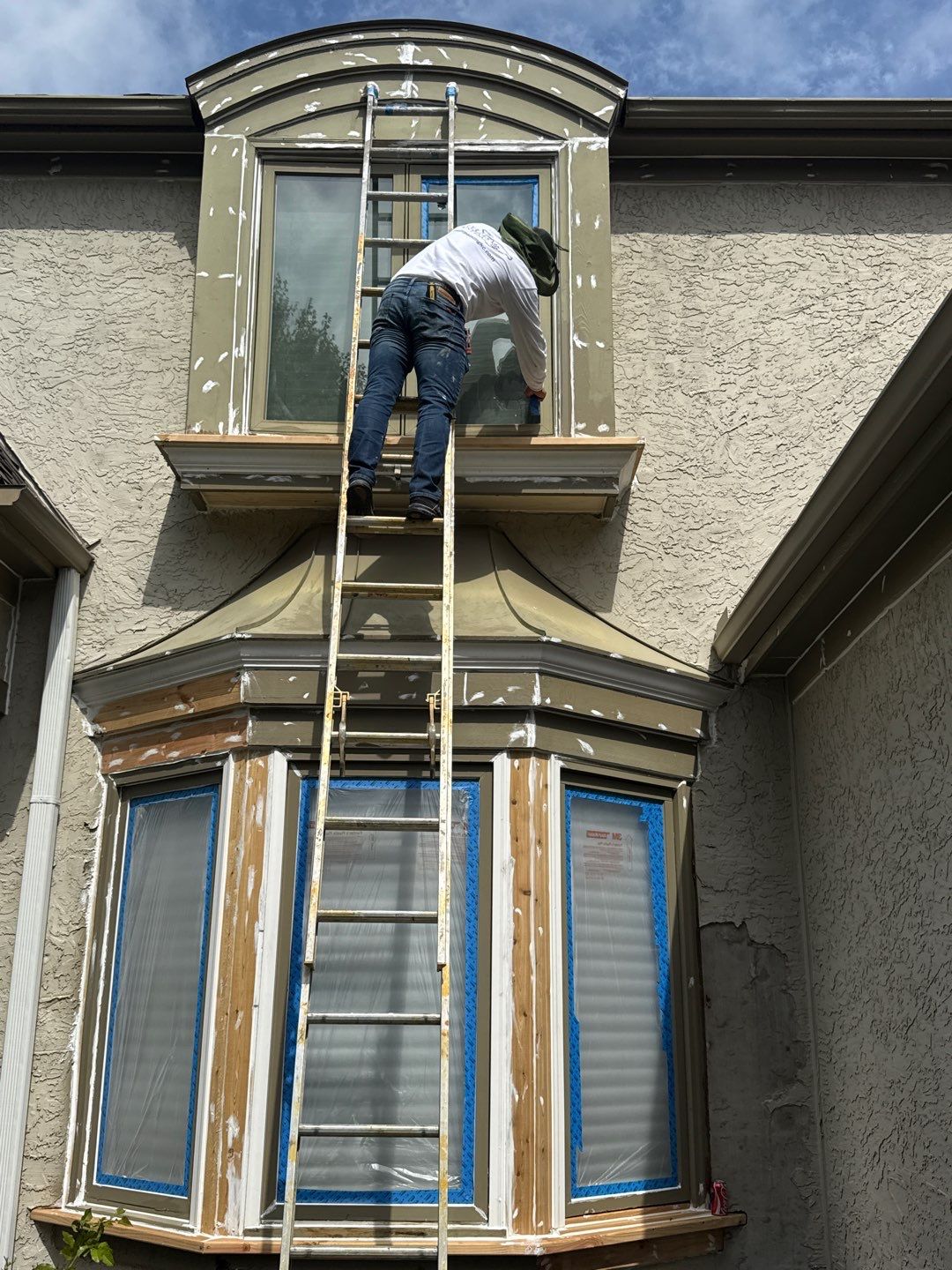 Exterior Painting and Extensive Wood Rot Repair in Overland Park by Cougar Painting