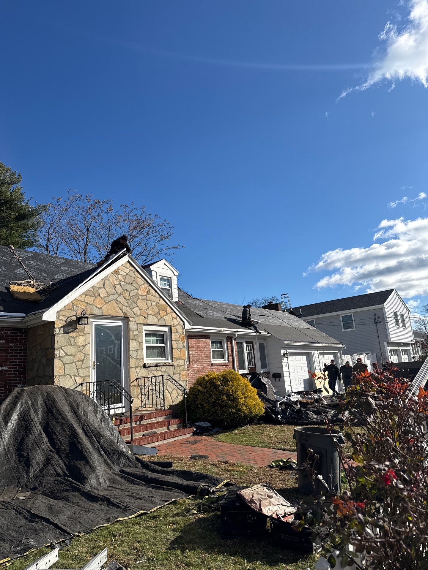 Full Roof Replacement in Needham, MA – Owens Corning Duration, Slatestone Gray by JOHNNYS PRO