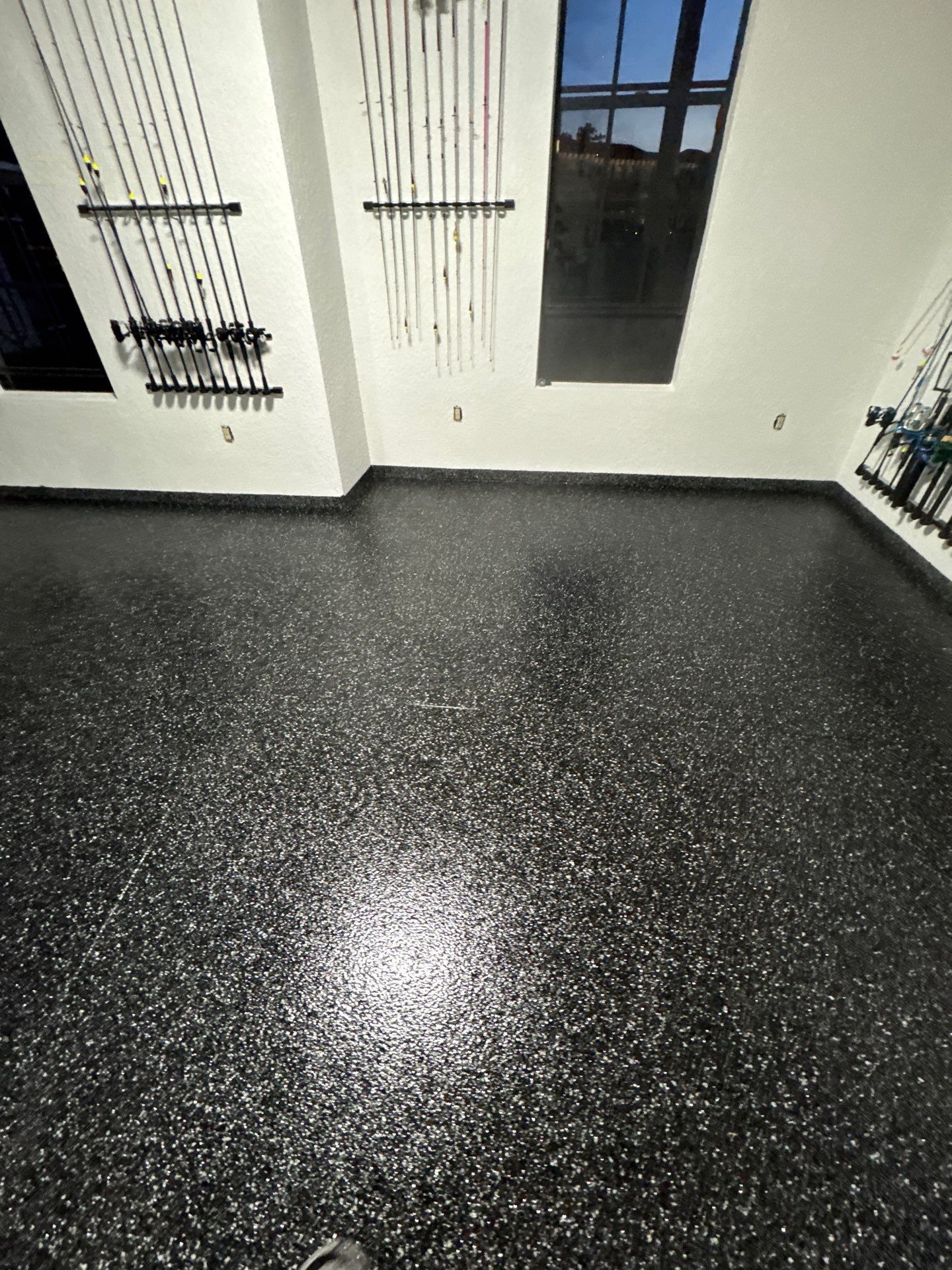 Carbon Flake Garage Floor Coating by Performance Floors & Coating
