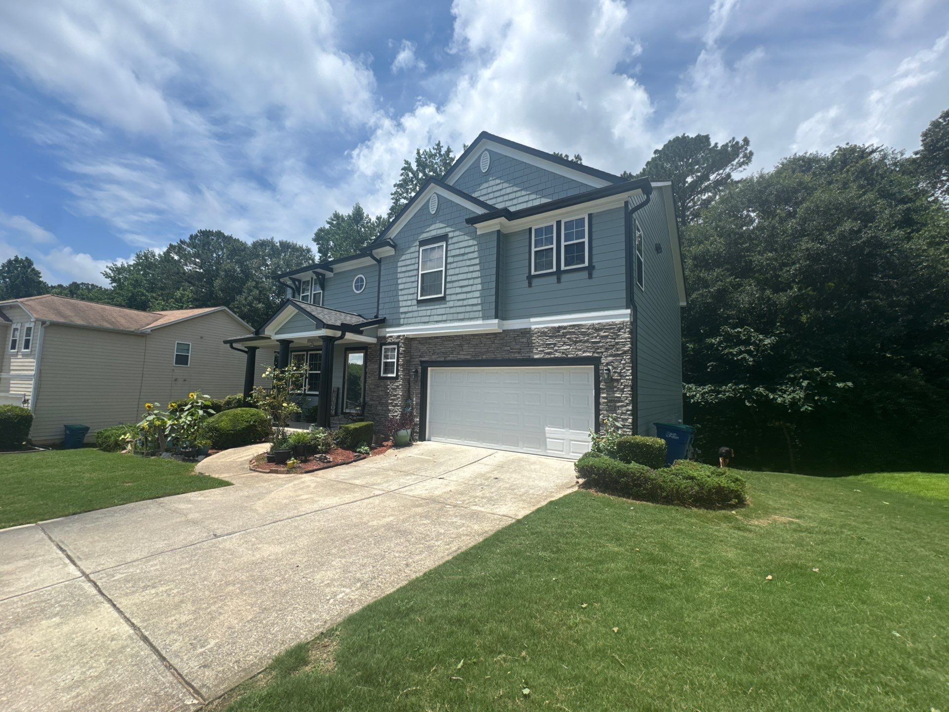 Full Exterior House Painting and Color Transformation in Atlanta by Swift Home Renovations