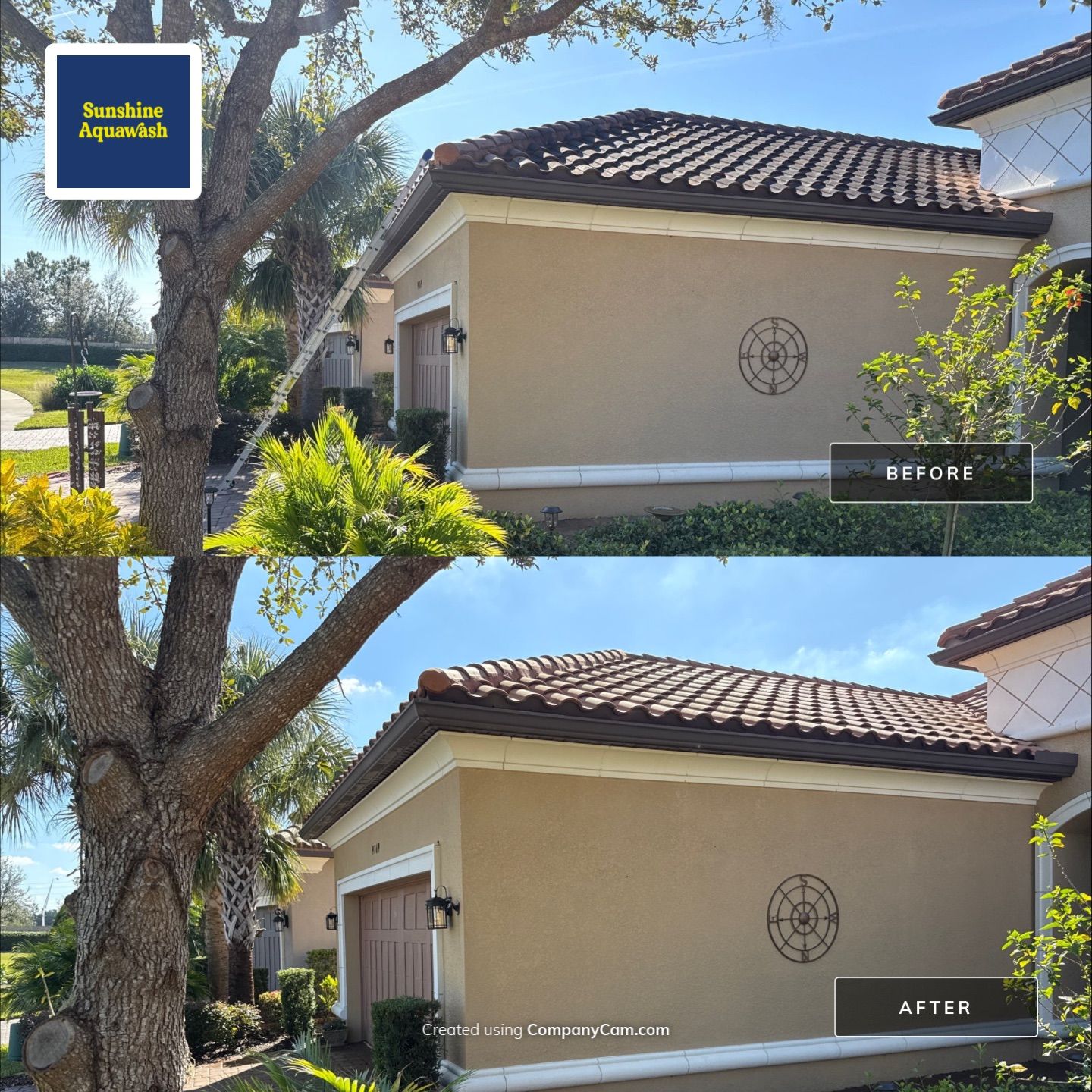 Barrel Tile Roof Cleaning – Artisan Lakes, Palmetto, FL by Sunshine AquaWash