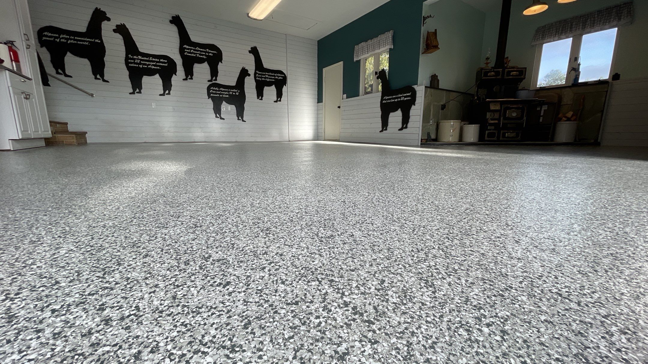 Garage Transformation using Slate Stone and the Penntek Evolution System by Croc Coatings, LLC