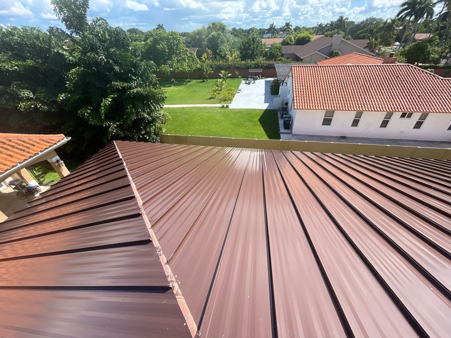 Metal Roof - Galvalume - Mansard Brown by Istueta Roofing