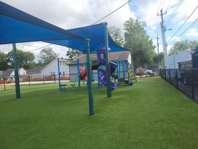 Indianapolis Child Care Center Playground Synthetic Turf Installation