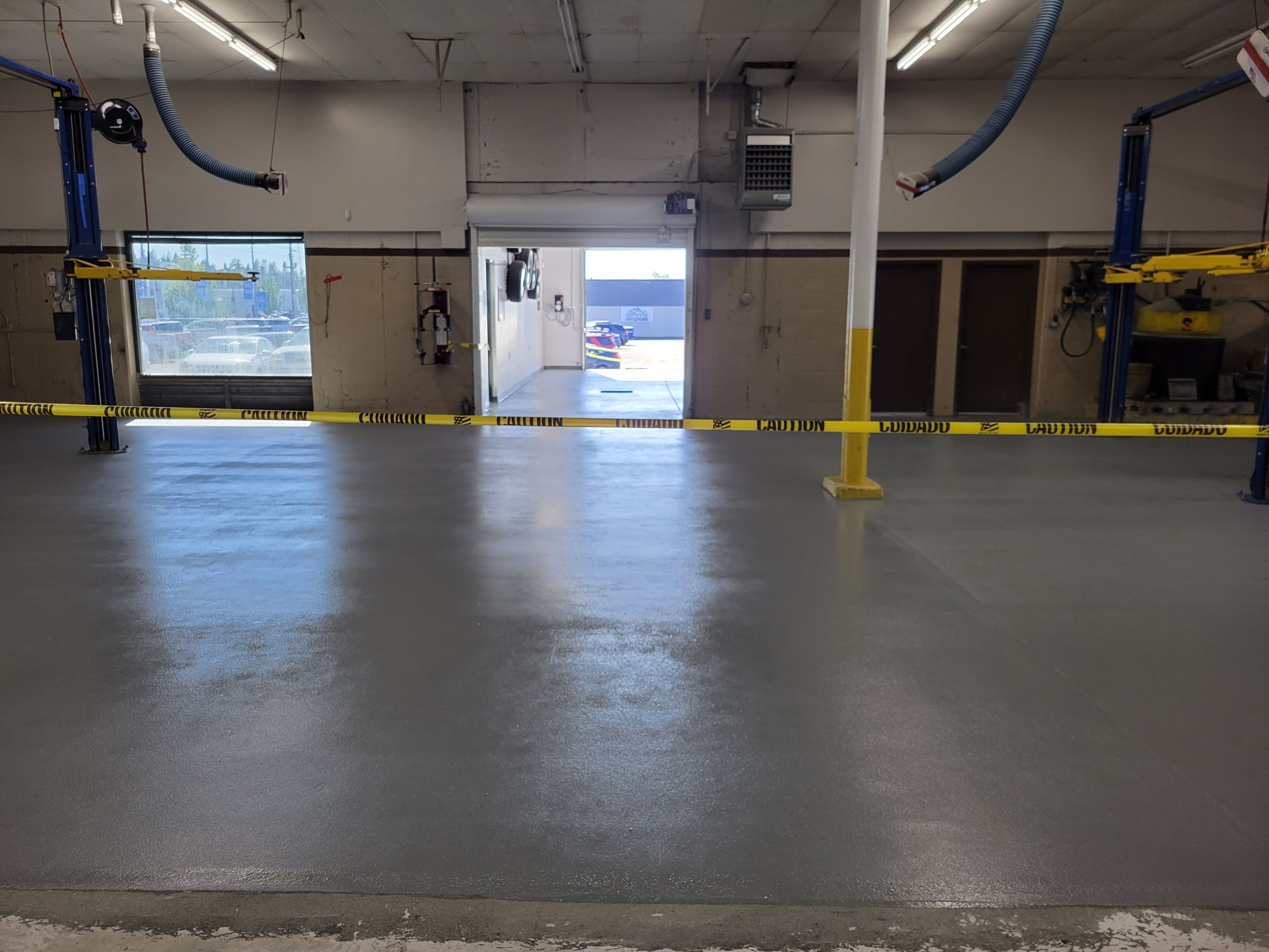 Commercial Floor Transformation using Penntek Shop Floor System by Croc Coatings, LLC