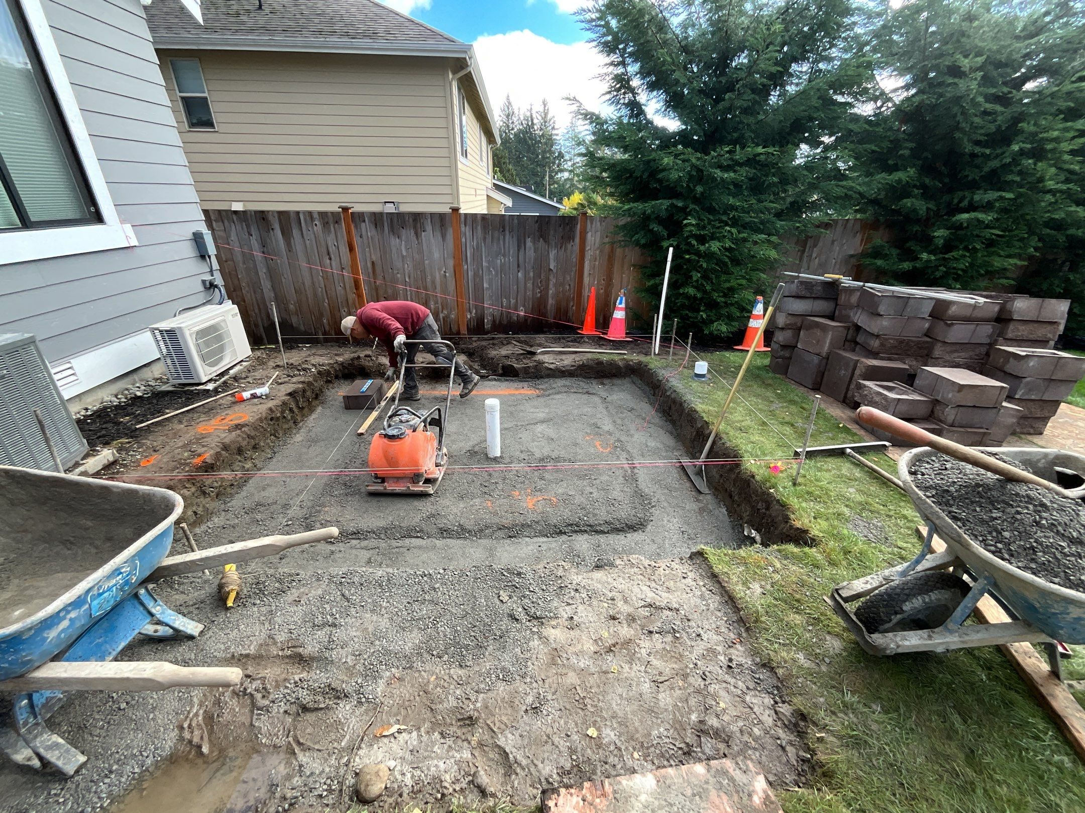 Hardscaping Back Patio Landscape Project  by Jireh Asphalt & Concrete Inc 