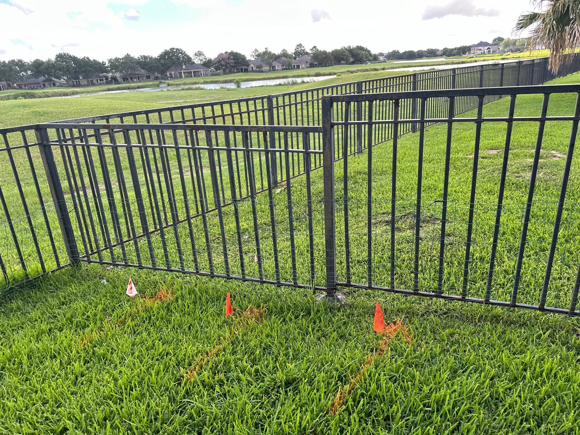 Stunning iron installation in Pearland by Tim's Fences