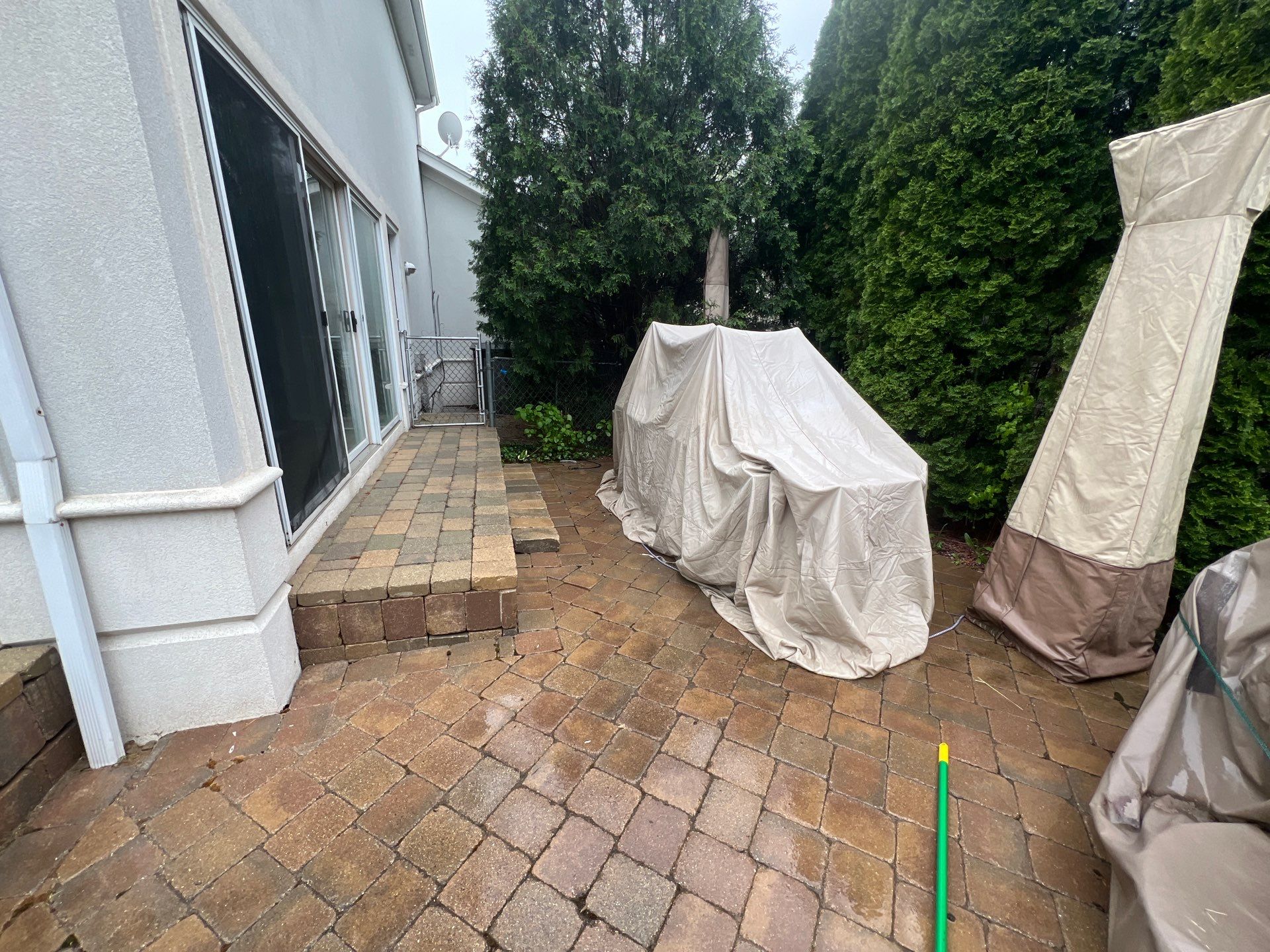 dryvit using Algaecide, soft wash soap by Northern Power Washing LLC.