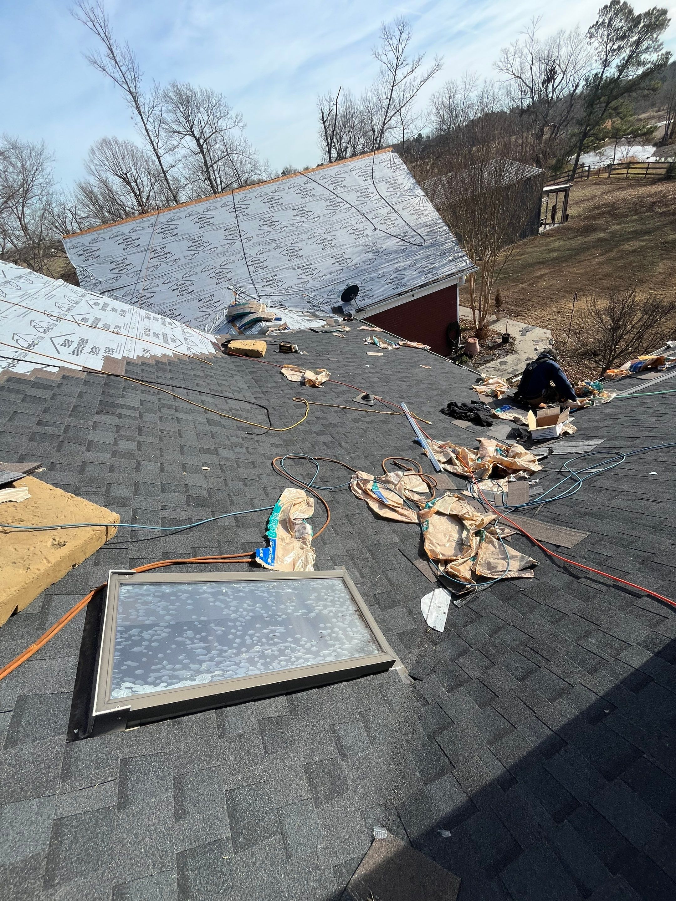 Residential Roofing Repair using CertainTeed XT25: Moire Black by Hostetler Roofing