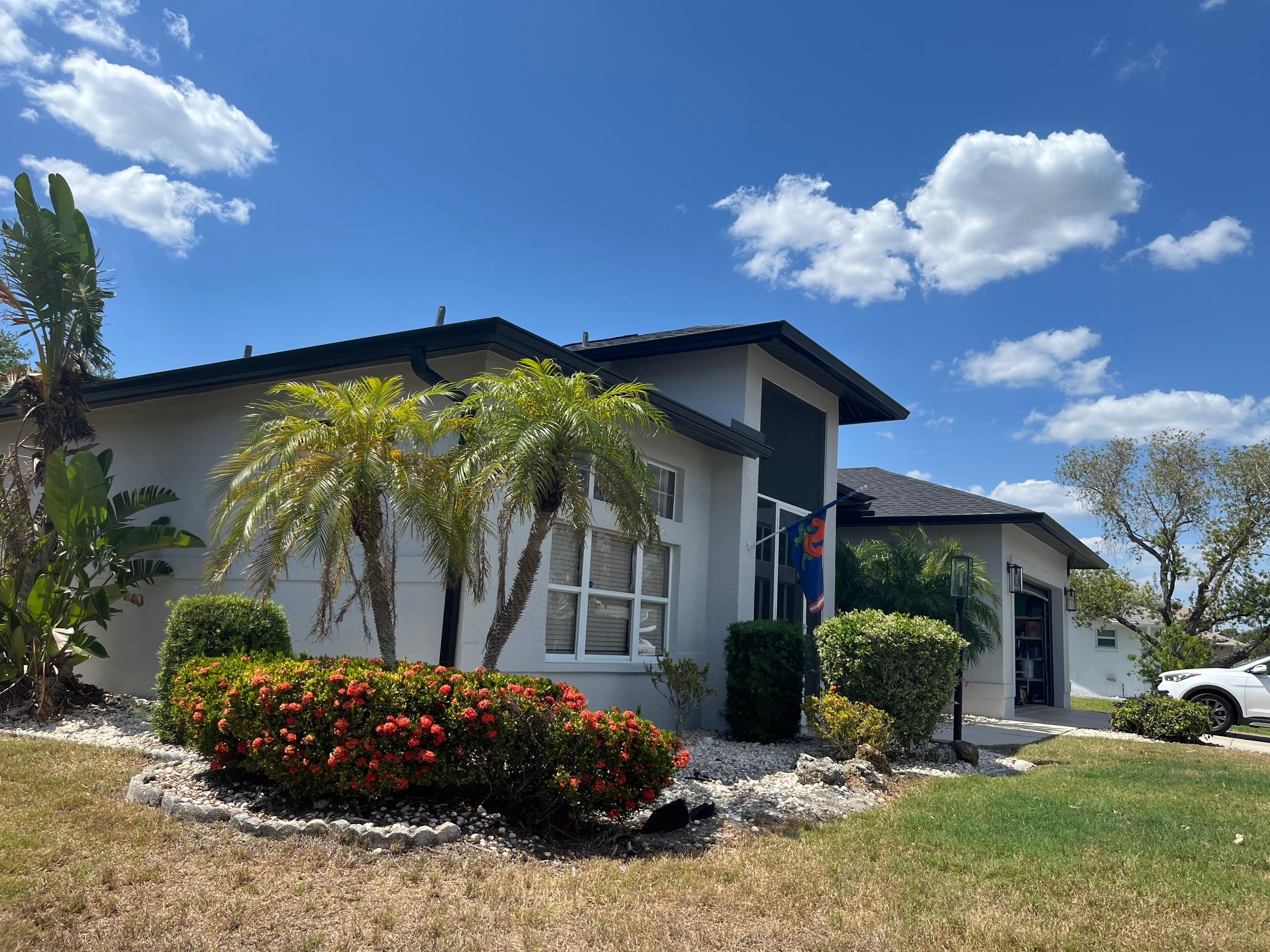 New Soffit and Fascia and Gutters in North Fort Myers FL by Gutter Professors