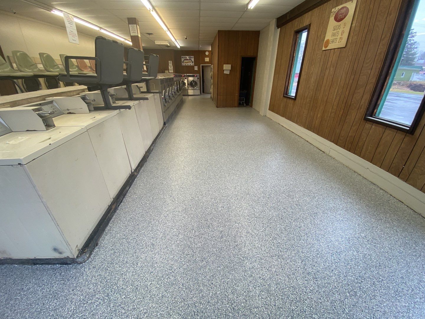 Laundromat Floor using Tidal Wave by Your1DayFloor.com