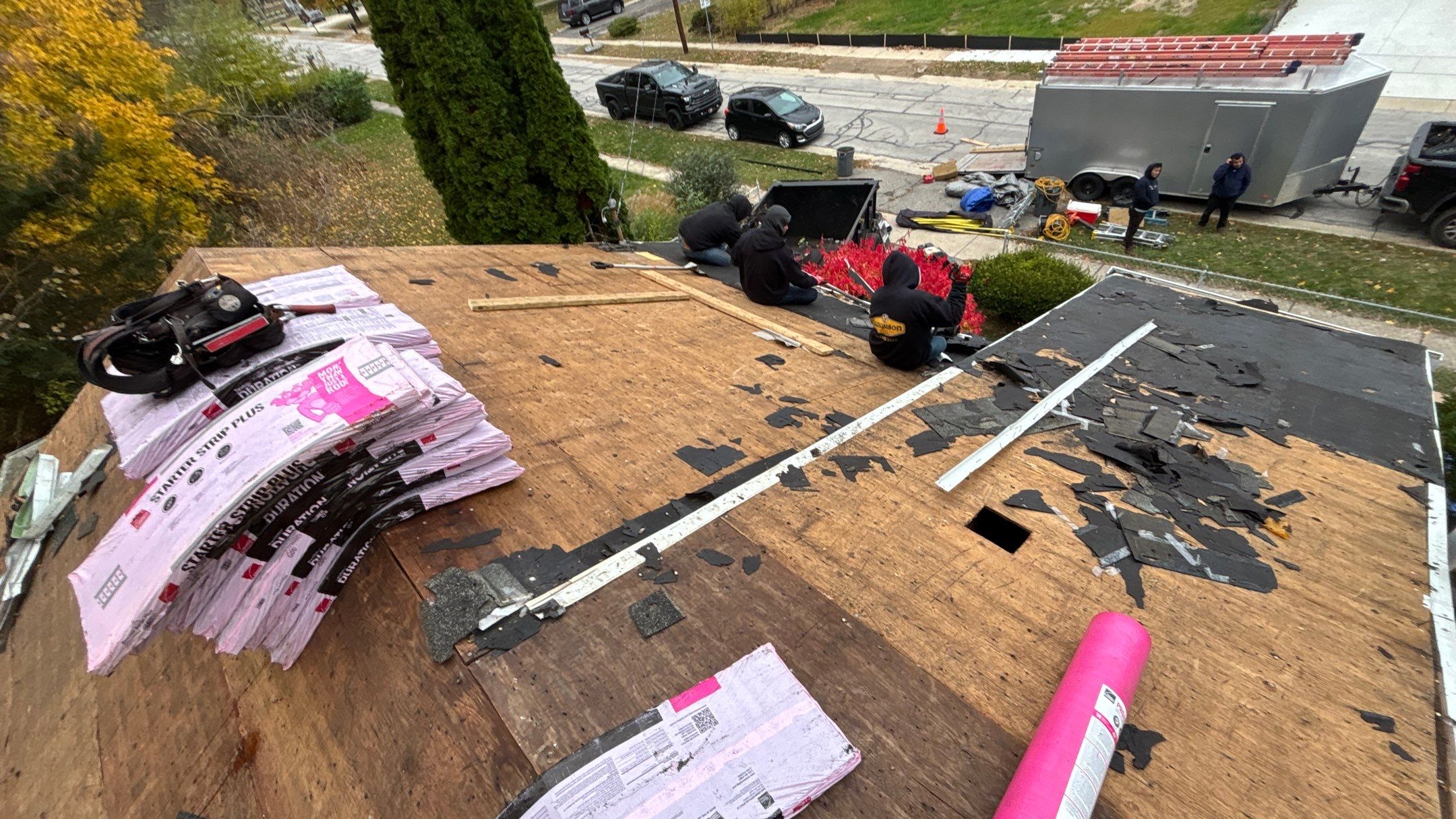 Roof Replacement using Owens Corning Midnight Plum by 180 Contractors