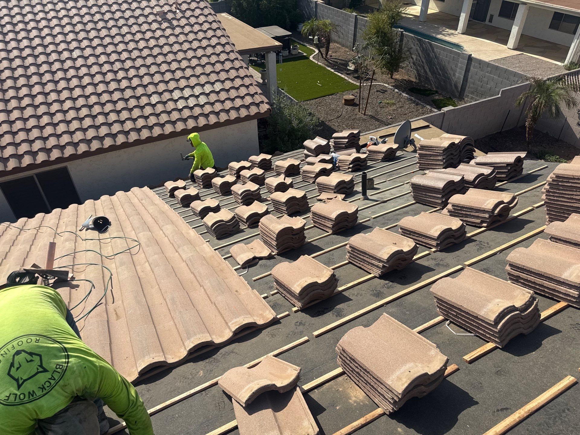 Tile Roof Underlayment Replacement and Structural Repair in Gilbert by APM Builders LLC