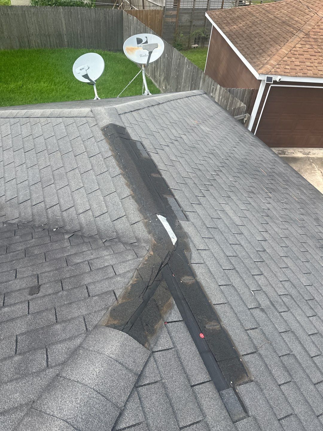 Hail Damage using Owen's Corning Duration (Lifetime) Shingles by Roof Repair Company