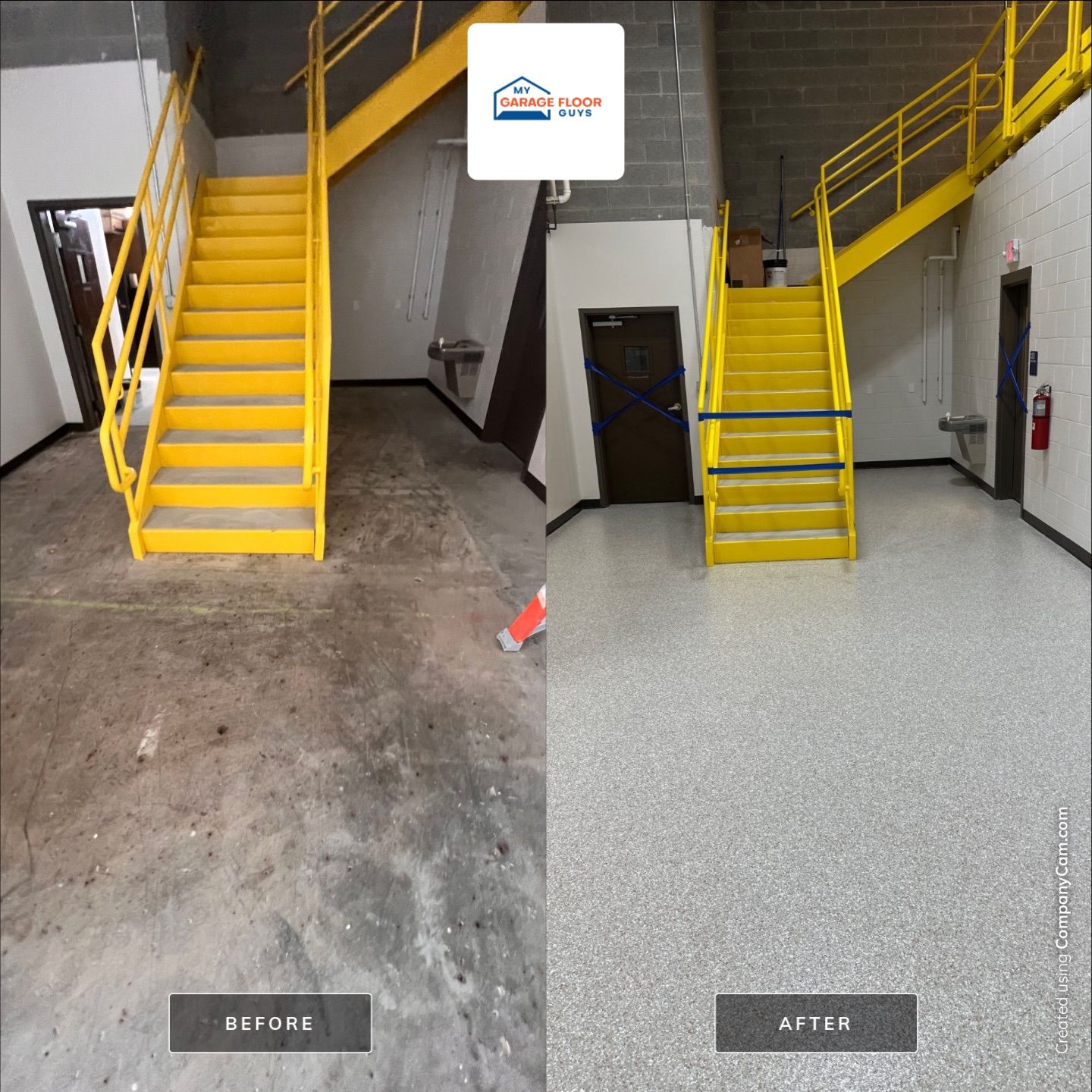 Commercial Floor Coating using Palomino by My Garage Floor Guys