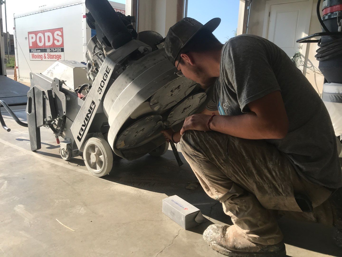Garage using Slate Stone by Select Painting, Coatings & Garage Cabinets
