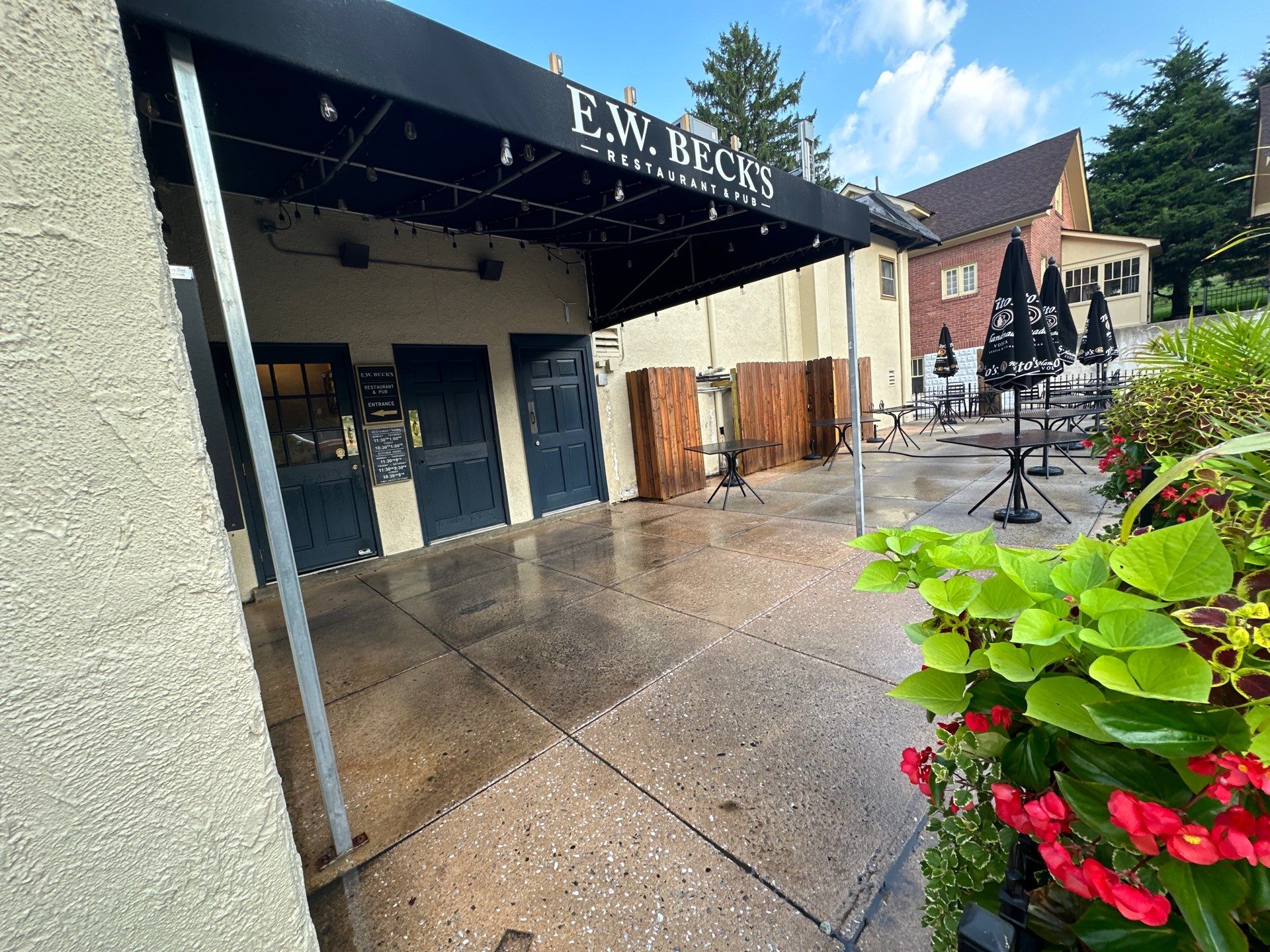 Commercial Exterior Cleaning and Concrete Washing for Sykesville Restaurant by Baltimore Pressure Washers Inc.