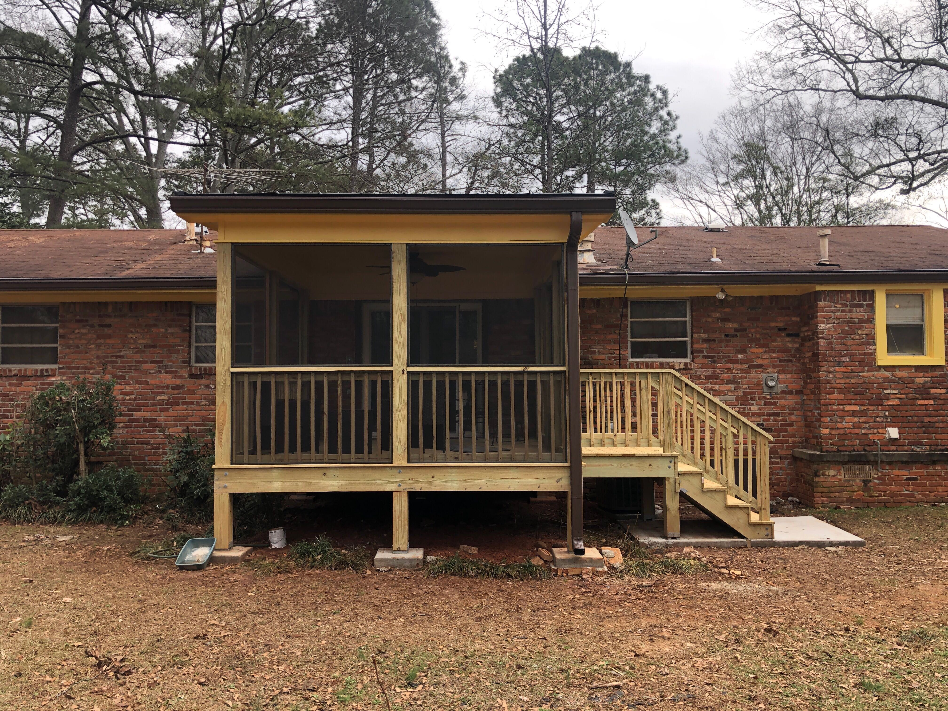 Screened-In Porch and Wooden Deck Construction in Decatur by Swift Home Renovations 