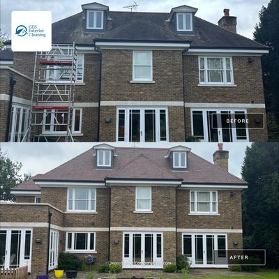 Roof Clean  - Moss Removal - Gutter Clean using Honda 15lpm Low Pressure Washing Machine