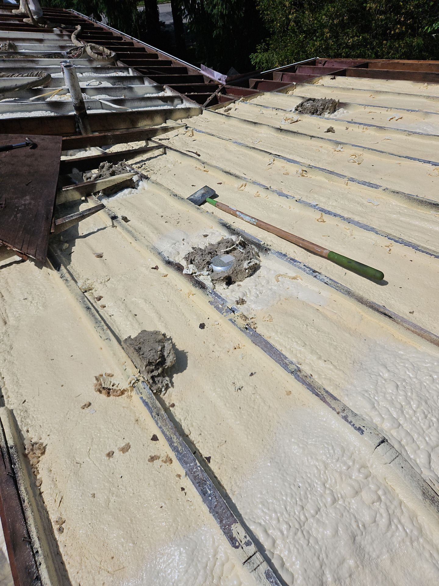 Exterior Installation using Closed Cell Spray Foam by NYS Foam & Energy