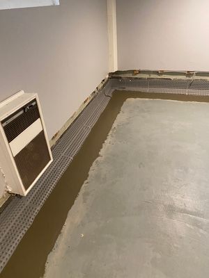 Interior French Drain Job in Cranford, NJ