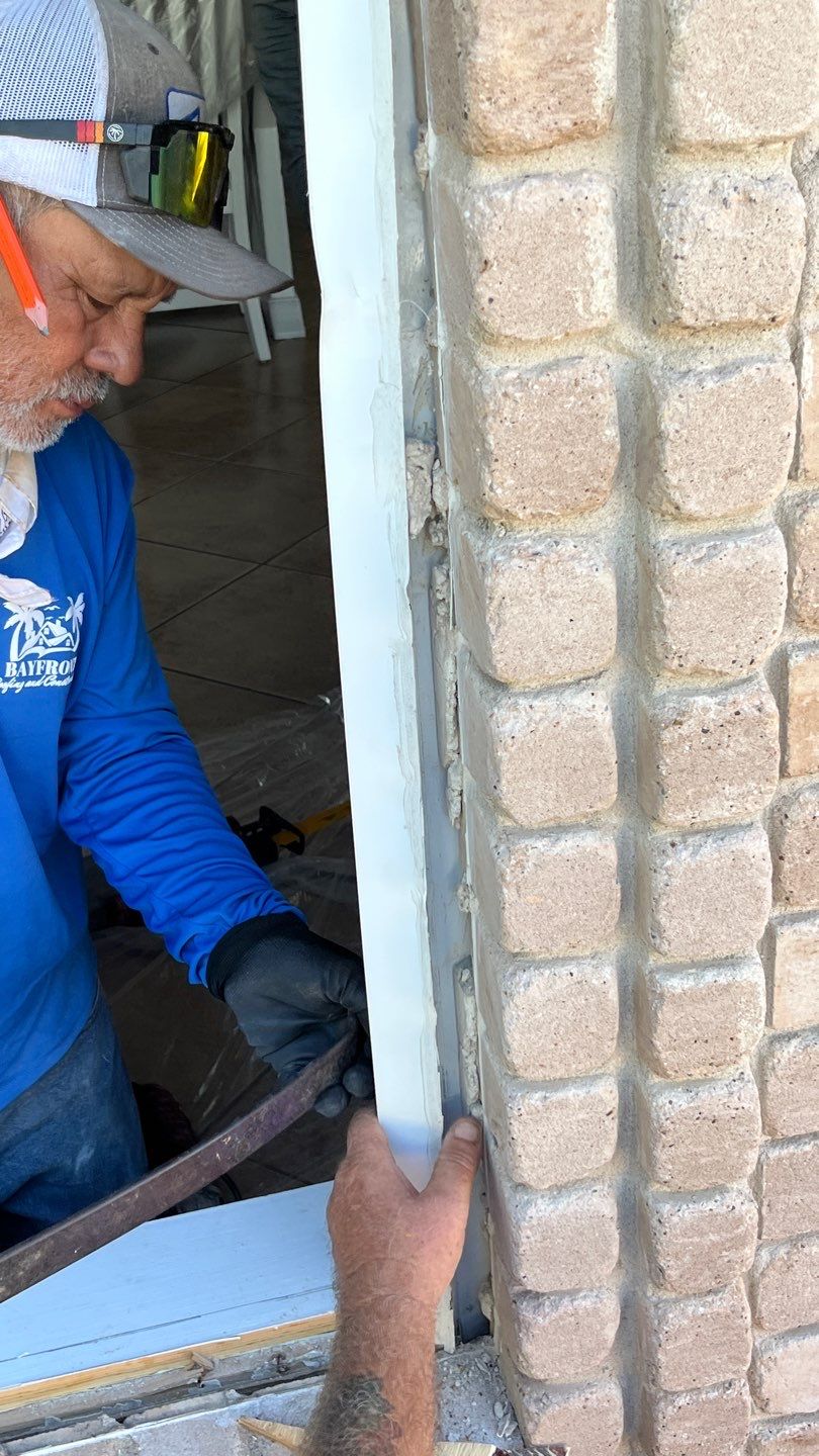 Curved Trim Windows by Bayfront Roofing and Construction