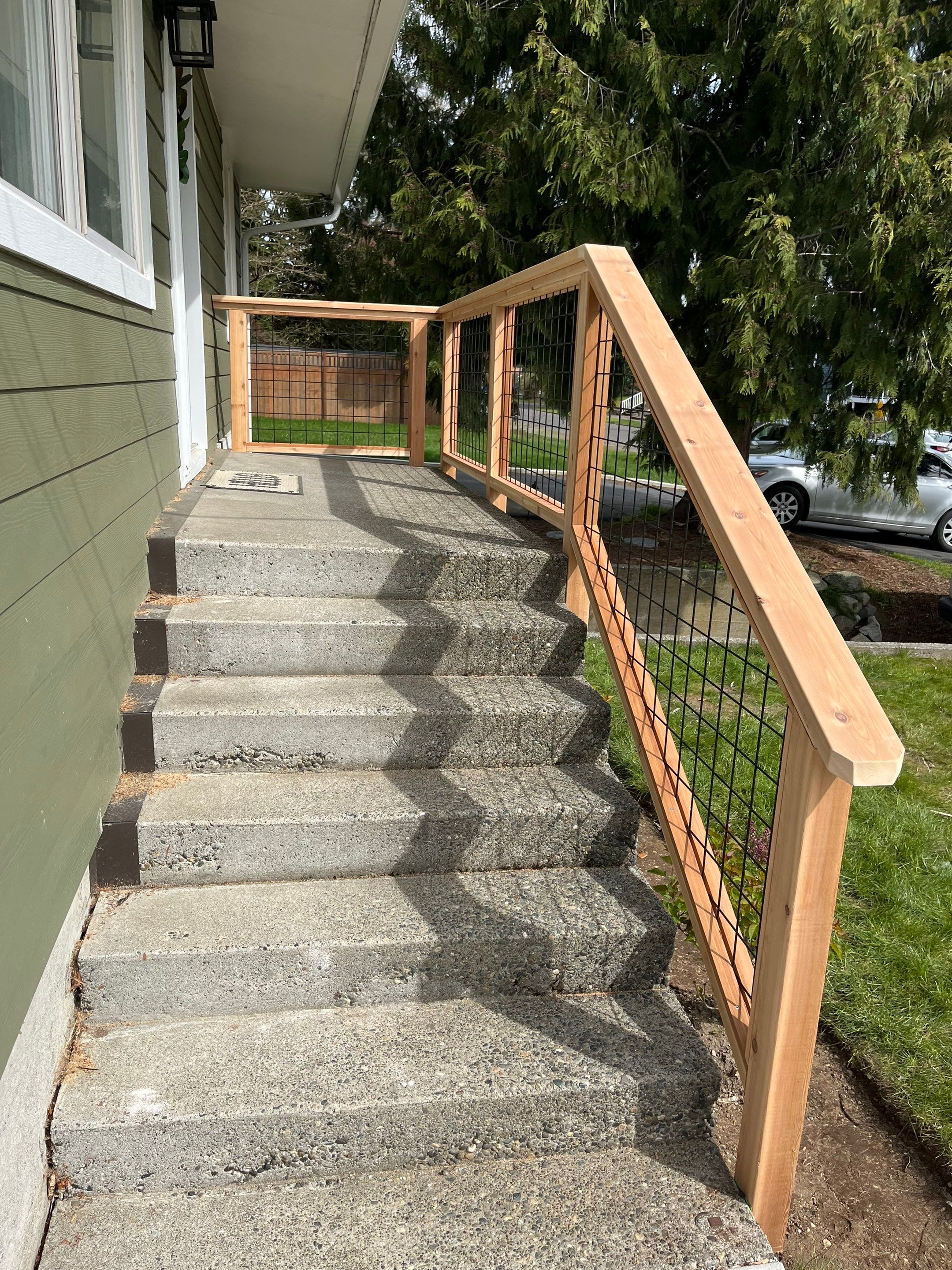 Burien Hogwire Railing  by Alki deck builders 