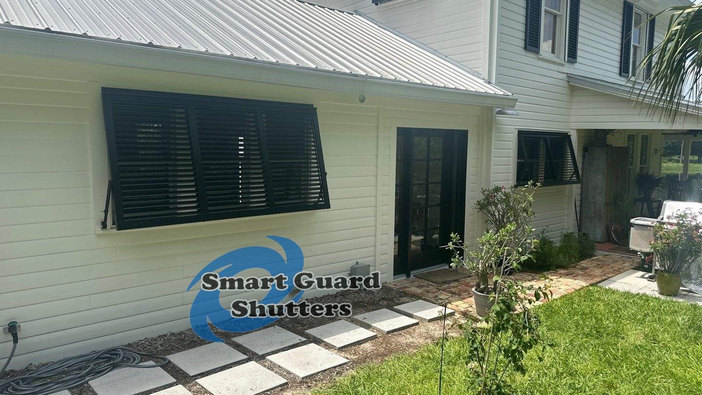 Hurricane Protection In Jet Black MATTE by Smart Guard Shutters