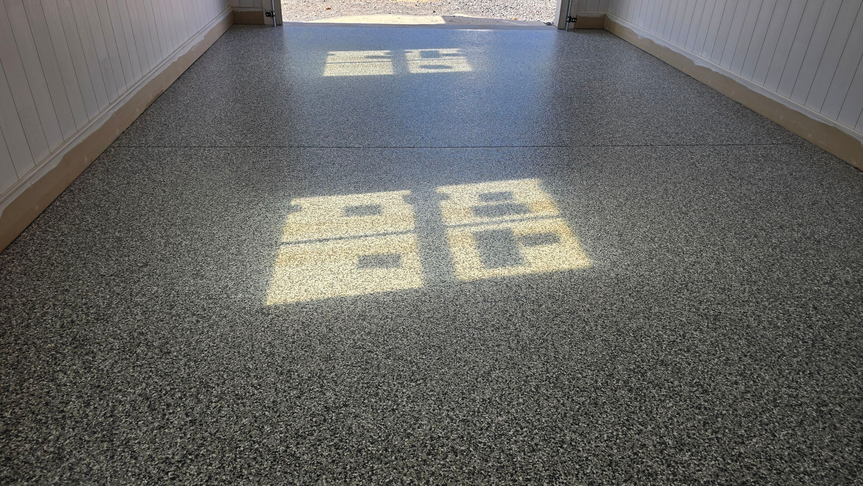 Garage using Gravel by Elite Floor Solutions