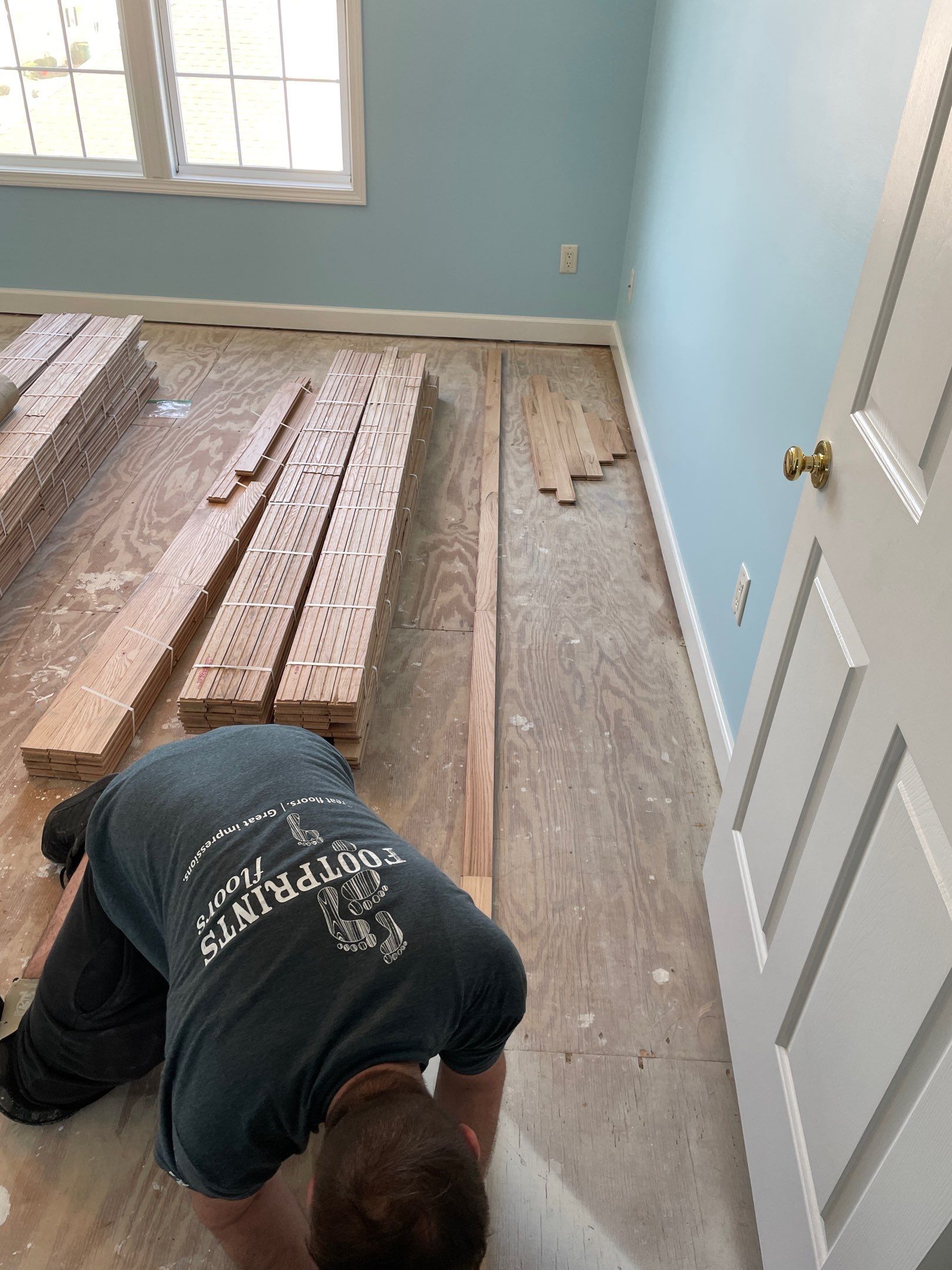 White Oak Install with Waterbased Finish by Footprints Floors of Coastal Carolina
