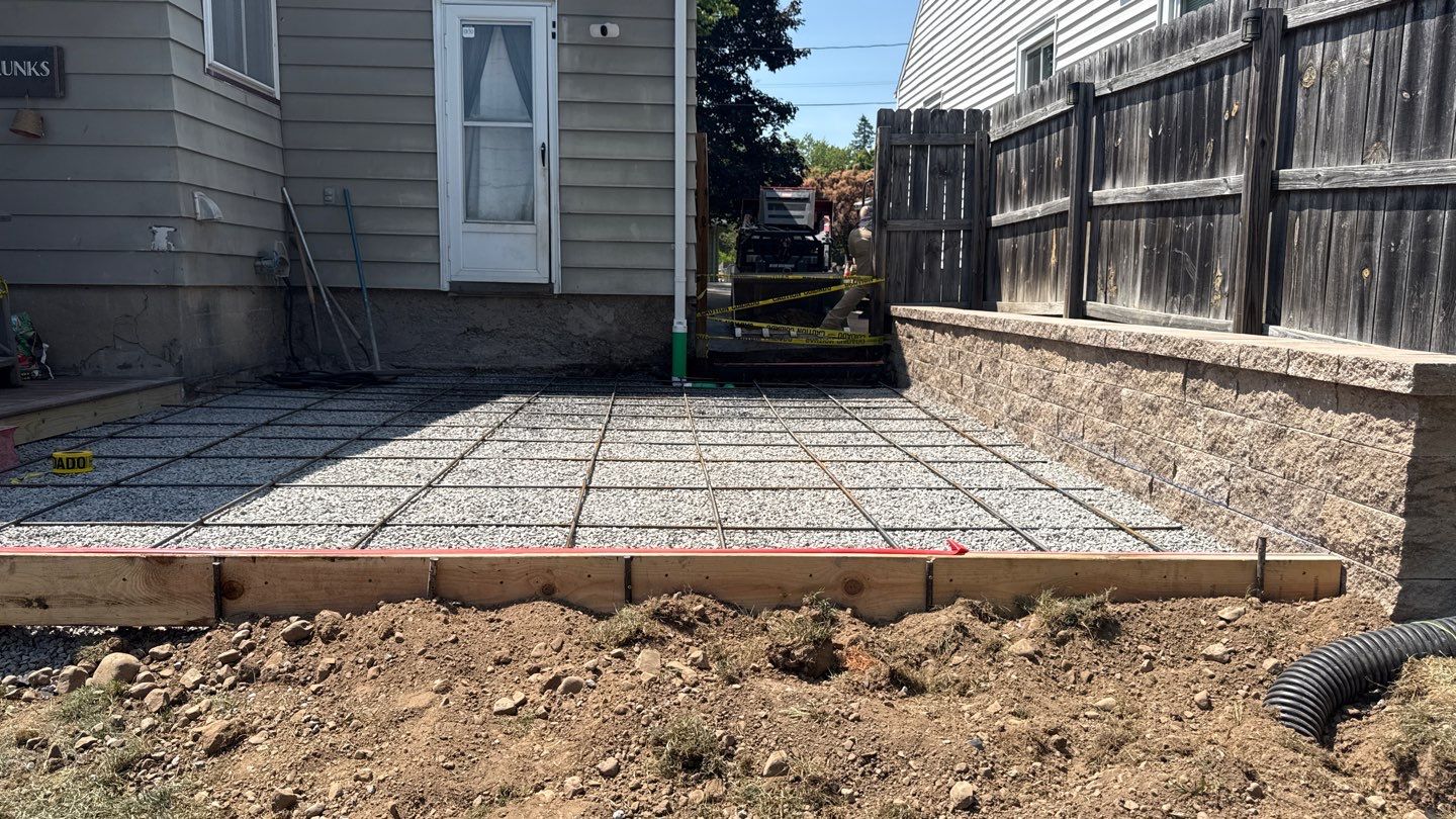 Broom Finish Patio  by NG Masonry & Construction LLC