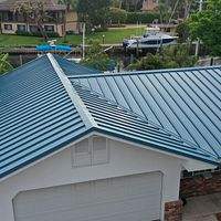 .032 Aluminum 1.5" Mechanical Seam Slate Blue  by Total Roofing System The Metal Roof Experts